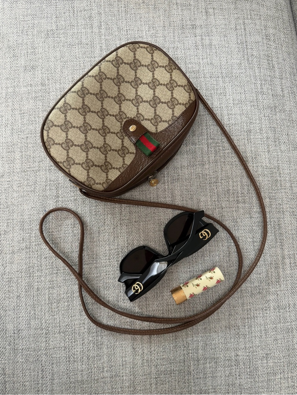✨Gucci Ophidia GG Web Sherry Line Crossbody Bag With Certificate of Authenticity